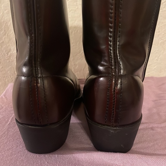 LAREDO (62004) Brown Long Haul Western Side-Zipper Round Toe Boots - Size 8 1/2 - Picture 5 of 8